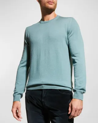 Men's Garment-Dyed Wool Sweater