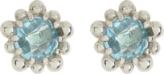 Drop Sky Blue Topaz Stud Earrings