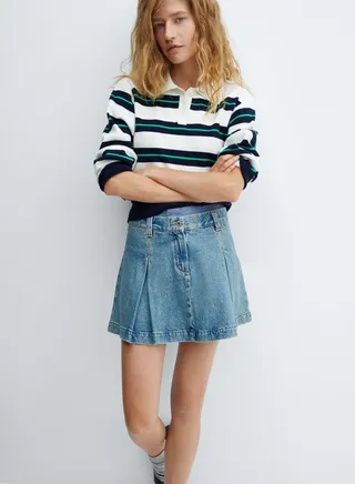 Collar Neck Color Block Sweater