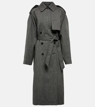 Virgin wool trench coat