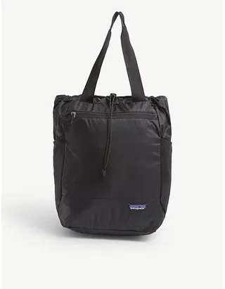 Womens Black Ultralight Black Hole Recycled Nylon Tote bag