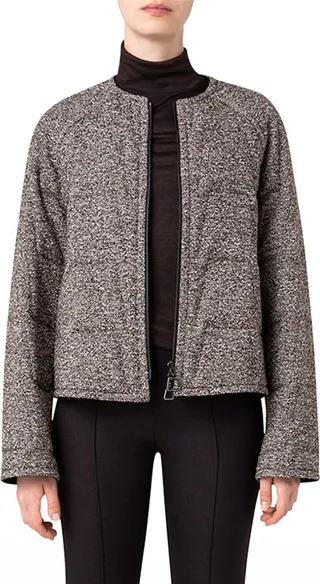 Reversible Boucle & Quilted Tech Jacket