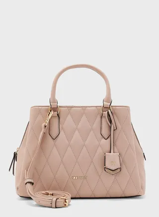 Top Handle Quilted Satchel