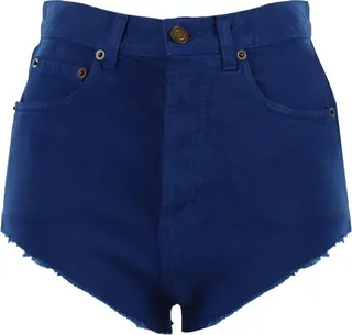 Saint Laurent Button Detailed High Waist Shorts