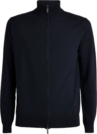 Giorgio Armani Cashmere Zip-Up Sweater