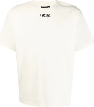 plaid-design cotton T-shirt