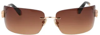 Philipp Plein Logo Engraved Square-Frame Sunglasses