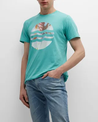Men's Faded Palm Waves T-Shirt