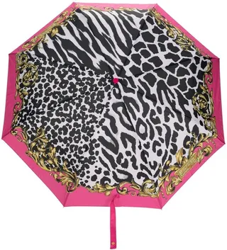 Animal-Print Logo Umbrella