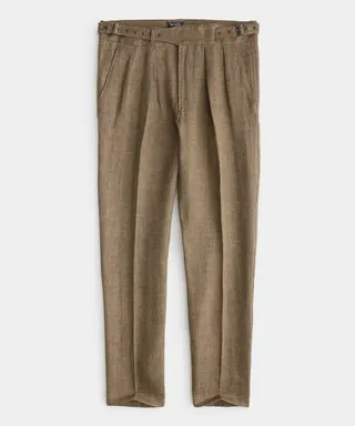 Light Brown Herringbone Linen Gurkha Trouser