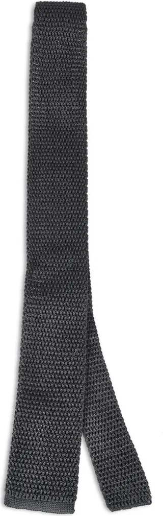 Two-tone Knit Silk Tie