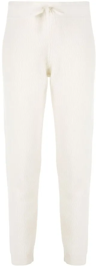 Ribbed-Knit Track Pants