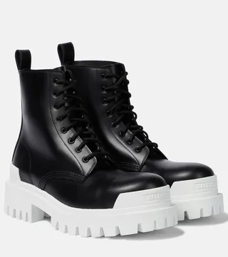 Strike leather ankle boots