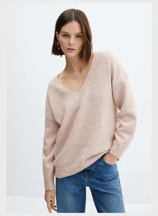 V-Neck Knitted Sweater