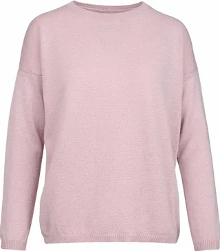 At Last... - Cashmere Sparkle Sweater In Dusty Pink