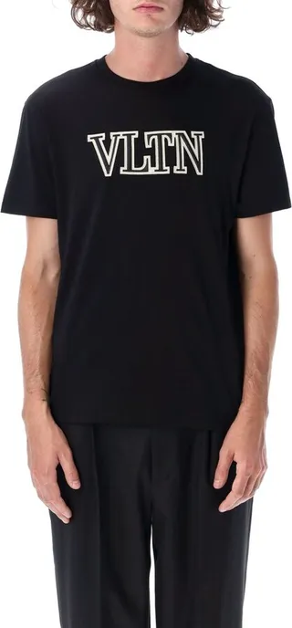 Valentino VLTN Logo Embroidered Crewneck T-Shirt