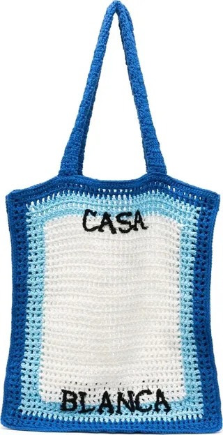 CASABLANCA- Logo Crochet Handbag