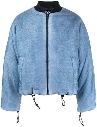 Denim-Style Bomber Jacket