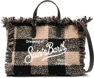 Colette gingham-check tote bag