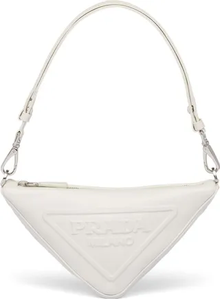 Triangle leather mini bag
