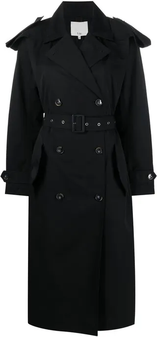 Double-Breasted Belted Trench Coat