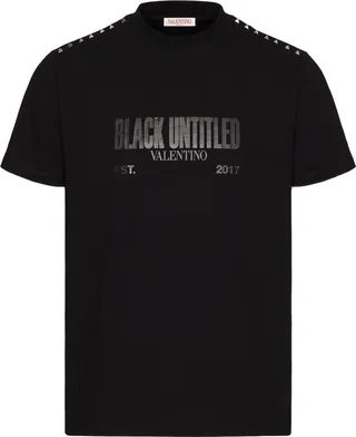 Untitled studded cotton T-shirt