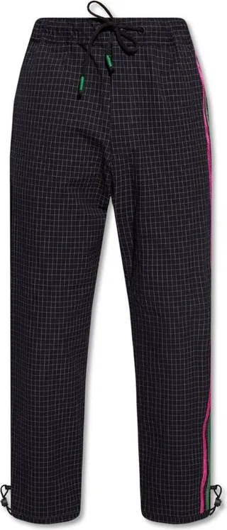 Emporio Armani Grid-Pattern Drawstring Track Pants