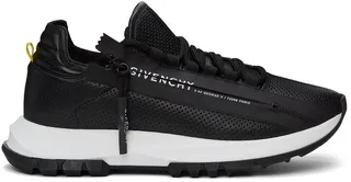 Givenchy Black Perforated Leather Spectre Runner Zip Low Sneakers