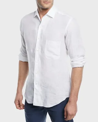 Men's Andrew Long-Sleeve Linen Shirt