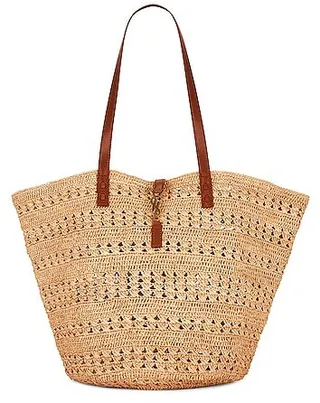 Saint Laurent Medium Panier Souple Bag in Neutral