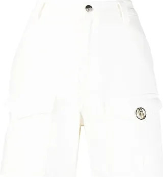 Flap-Pockets Cotton Shorts