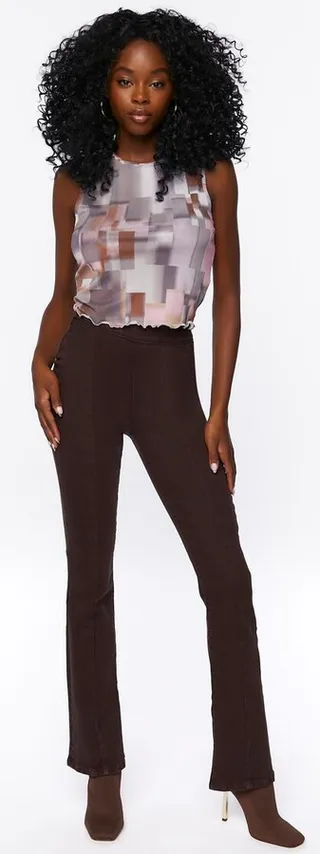 Split-Hem Bootcut Jeans