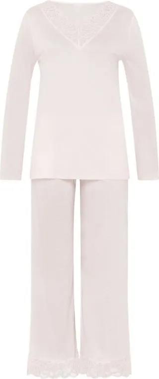 Hanro Lace-Trim Pyjama Set