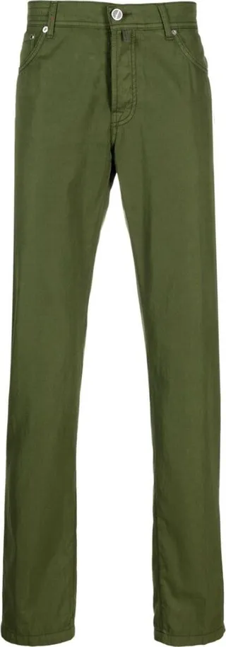 Straight-Leg Cotton Trousers