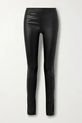 Joseph - Stretch-leather Leggings - Black
