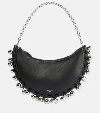 Le Demi-Lune Small leather shoulder bag
