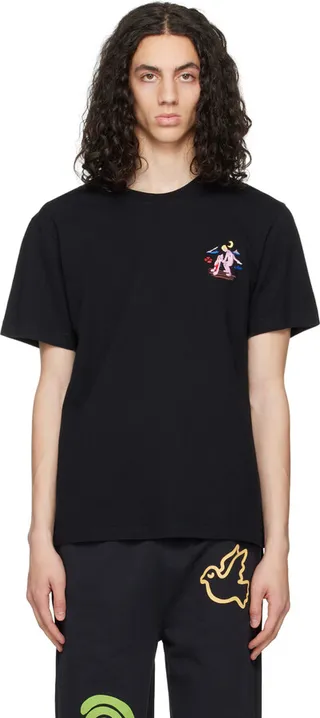 Carne Bollente Black Embroidered T-Shirt