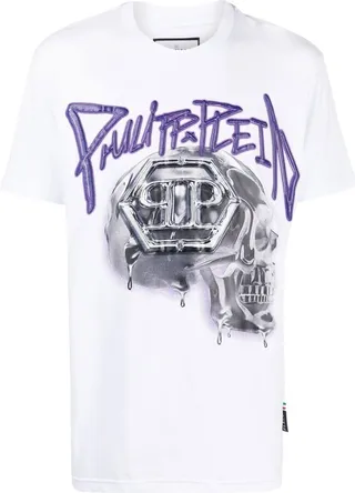 skull-print short-sleeve T-shirt