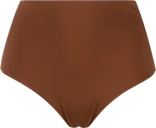 X Ziah Brown High-Waisted Bikini Bottoms