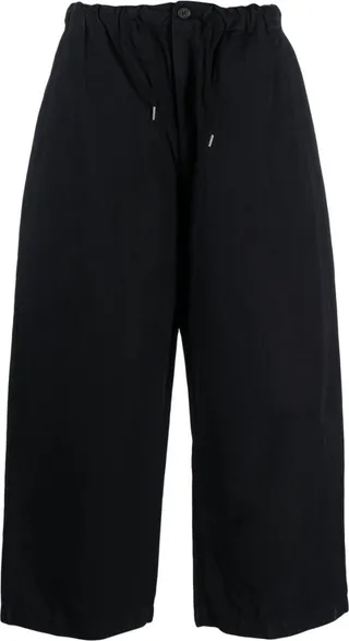 Elasticated Wide-Leg Trousers