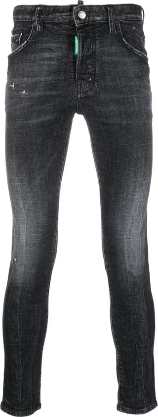 Distressed-Effect Skinny-Cut Jeans