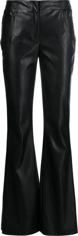 Bootcut Faux-Leather Trousers