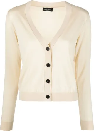 V-neck cashmere-blend cardigan