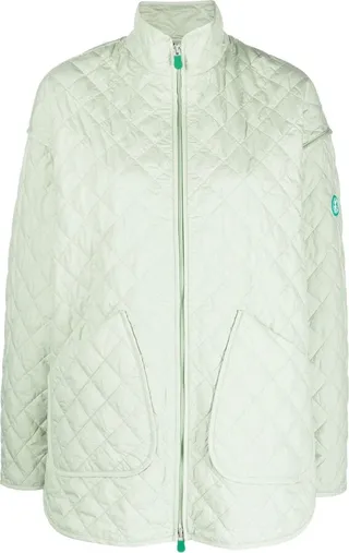 Diamond-Quilted Oversize Jacket
