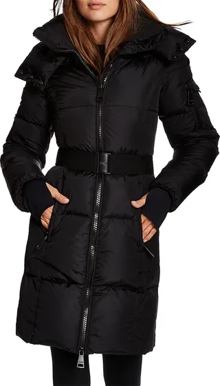 Noho Belted Matte Shell Down Puffer Coat