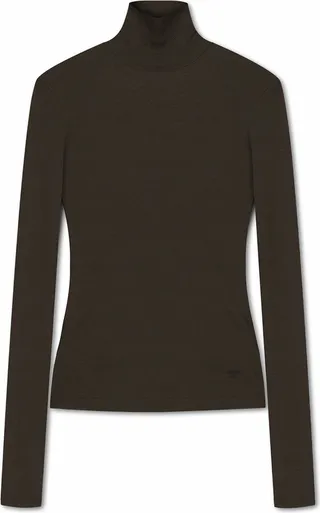 Josa Long Sleeve Open Back Turtleneck Top
