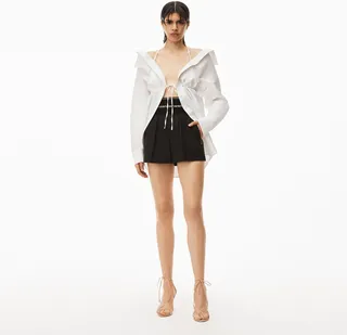 Alexander Wang Women's Safari Short In Cotton Tailoring Black