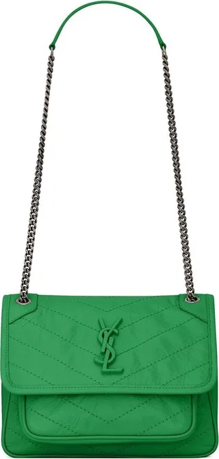 Niki monogram-plaque shoulder bag