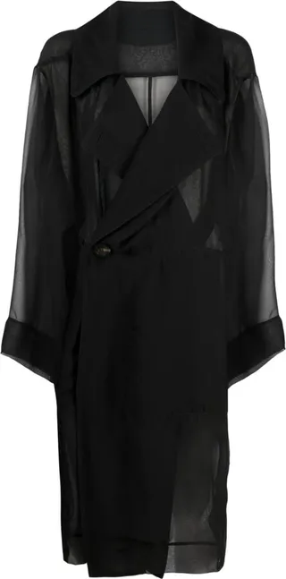 Sheer Silk Trench Coat