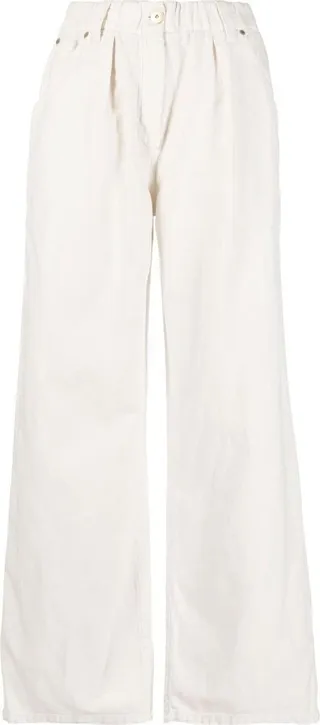 High-Waisted Straight-Leg Trousers